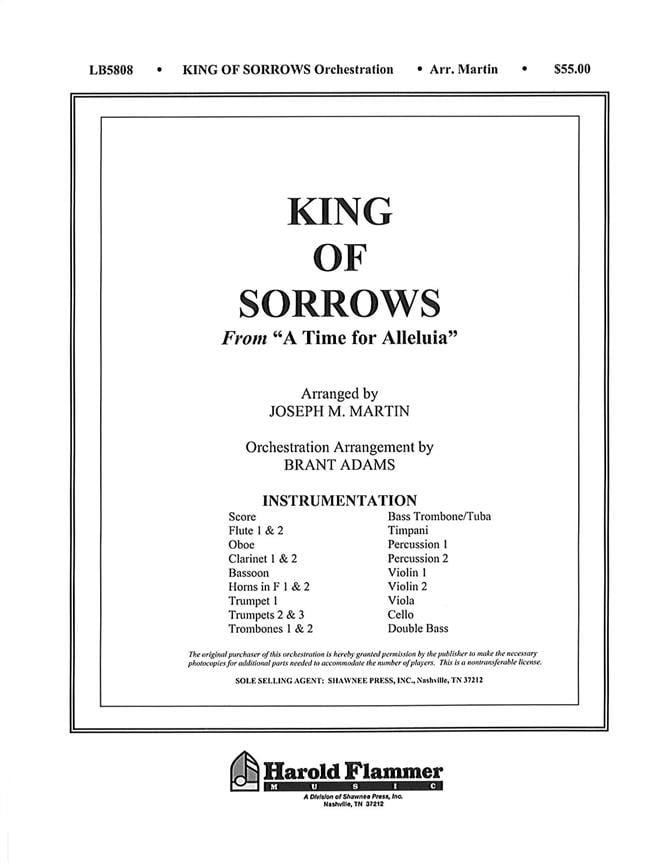 King of Sorrows from A Time for Alleluia